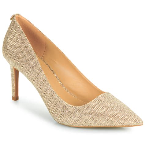 michael kors pump wit met goud|michael kors heel pumps.